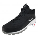 Mizuno Ambition 3 All-Surface Black & White Mid-Cut Field Shoes