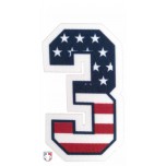 3" USA Stars and Stripes Precision-Cut Number