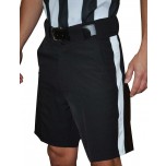 Smitty Premium Black Football Referee Shorts with White Stripe