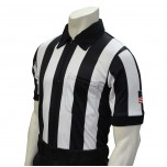 Smitty 2 1/4" Stripe Short Sleeve Football Referee Shirt with SLEEVE USA FLAG