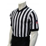 Smitty Dye Sublimated Side Panel 1" Stripe V-Neck Referee Shirt with USA FLAG