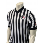 Iowa Girls (IGHSAU) 1" Stripe Body Flex Men's V-Neck Referee Shirt with Side Panels