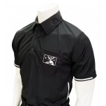 PLATE MiLB Smitty Umpire Shirt - Black with White Vertical Stripe