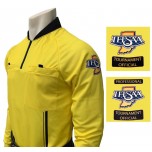 Indiana (IHSAA) Long Sleeve Soccer Referee Shirt - Yellow