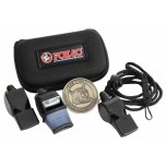 Fox 40 3-Pack Referee Whistle Kit With Lanyard, Flip Coin and Case