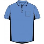 Majestic MLB Umpire Shirt - Sky Blue with Black