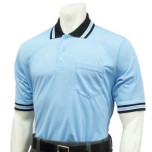 Smitty Short Sleeve Body Flex Umpire Shirt - Powder Blue with Black Collar