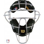 Wilson MLB Silver Dyna-Lite Aluminum Umpire Mask with Black Wrap Around