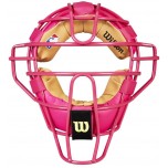 Wilson MLB Pink Dyna-Lite Steel Umpire Mask with Pink and Tan