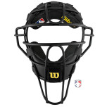 Wilson MLB Black Dyna-Lite Aluminum Umpire Mask with Black Wrap Around