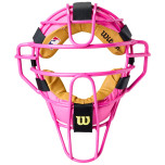 Wilson MLB Pink Dyna-Lite Aluminum Umpire Mask with Pink and Tan