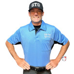Game Time Officials (GTO) Short Sleeve Major League V2 Replica Baseball Umpire Shirt - Sky Blue with Black