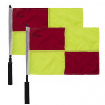Champion Soccer Flags Set - Checkered Yellow & Red