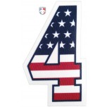 4" USA Stars and Stripes Precision-Cut Number