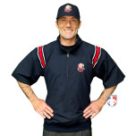 Ohio (OHSAA) Short Sleeve Umpire Jacket - Navy and Red