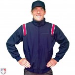 Smitty Major League Style Fleece Lined Umpire Jacket - Navy and Red