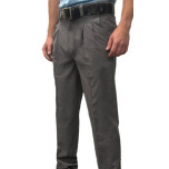 Smitty Tapered Poly Spandex Heather Grey Pleated Umpire Base Pants