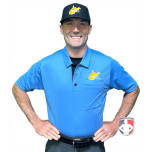 West Virginia (WVSSAC) Short Sleeve Umpire Shirt - Sky Blue with Black