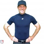 New Balance Challenger Mock Neck Short Sleeve Compression Shirt - Navy