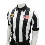 California (CIF) 2 1/4" Stripe Body Flex Short Sleeve Football Referee Shirt - No Black Side Panel