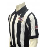 Nebraska (NSAA) 2 1/4" Stripe Body Flex Short Sleeve Football Referee Shirt with NHSOA Logo