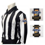 Indiana (IHSAA) 2 1/4" Stripe Long Sleeve Football Referee Shirt