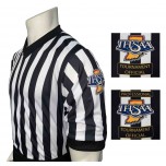 Indiana (IHSAA) 1" Stripe Body Flex Men's V-Neck Referee Shirt