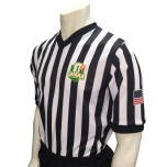 Ohio (OHSAA) 1" Stripe Body Flex Men's V-Neck Referee Shirt