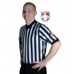 Smitty Dye Sublimated 1" Stripe V-Neck Referee Shirt with USA FLAG