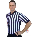 Smitty 1" Stripe Body Flex V-Neck Referee Shirt with Side Panels