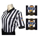Indiana (IHSAA) 1" Stripe Women's V-Neck Referee Shirt