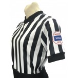 Kansas (KSHSAA) 1" Stripe Body Flex Women's V-Neck Basketball Referee Shirt