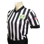 Ohio (OHSAA) 1" Stripe Body Flex Women's V-Neck Referee Shirt