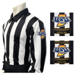 Indiana (IHSAA) 2 1/4" Stripe Rainy Weather Long Sleeve Football Referee Shirt