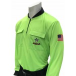 Alabama (AHSAA) Long Sleeve Soccer Referee Shirt - Fluorescent Green