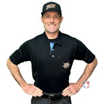 West Nyack Little League (WN) Short Sleeve Umpire Shirt - Black with Sky Blue