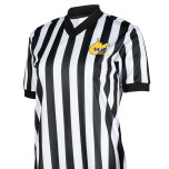 West Virginia (WVSSAC) 1" Stripe Body Flex Women's V-Neck Referee Shirt