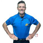 West Virginia (WVSSAC) Men’s Mesh Embroidered Volleyball Referee Shirt - Blue