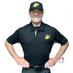 West Virginia (WVSSAC) Short Sleeve Major League V2 Replica Baseball Umpire Shirt - Black with Charcoal Grey