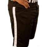 Smitty Black Football Shorts with White Stripe