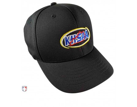 Kentucky (KHSAA) Pulse FlexFit Black Umpire Cap Front Angled View