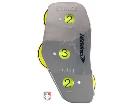 Champro 3-Dial Optic Yellow Steel Umpire Indicator - 3/2/2 Count