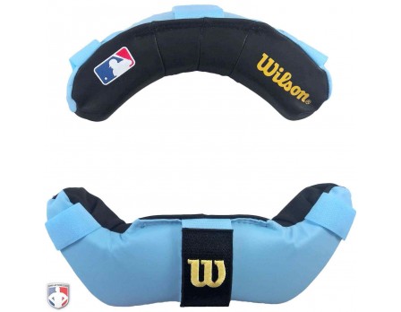 A3816-BL/BK Wilson MLB Umpire Mask Replacement Pads - Sky Blue and Black