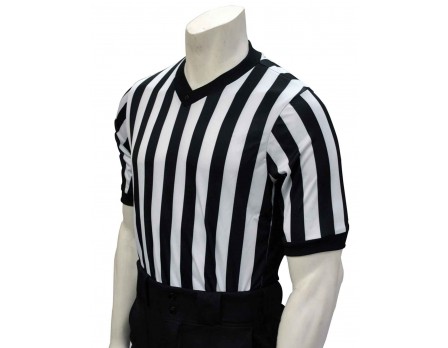 BK-209 Smitty "Elite" Performance Interlock V-Neck Referee Shirt with Side Panels Front View