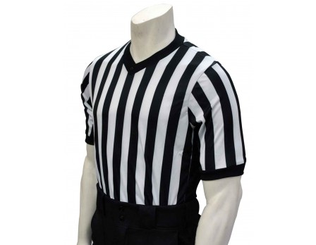 BK-SP Smitty Performance Mesh V-Neck Referee Shirt with Side Panels Front View
