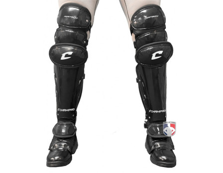 Champro Adult 2-Knee Leg Guard - 16.5" Shin Length, 4 Straps, Ankle Wings, Full Padding For Baseball/Softball