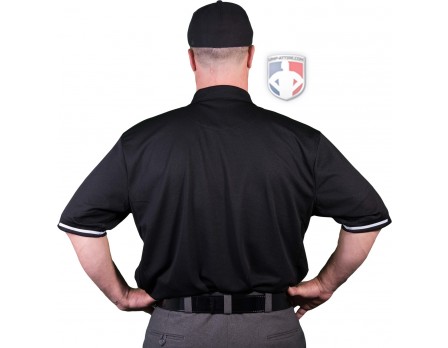 Smitty V2 Major League Replica Umpire Shirt - Black with Charcoal Grey