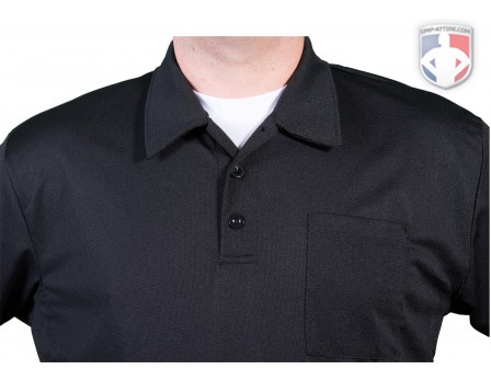 Smitty | BBS-310 | Major League Short Sleeve Self Collared Baseball Umpire Shirt Small / Black with White Piping