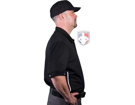 Smitty | BBS-310 | Major League Short Sleeve Self Collared Baseball Umpire Shirt Small / Black with White Piping