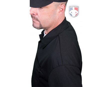 Smitty Vertical Stripe Umpire Shirt - Black